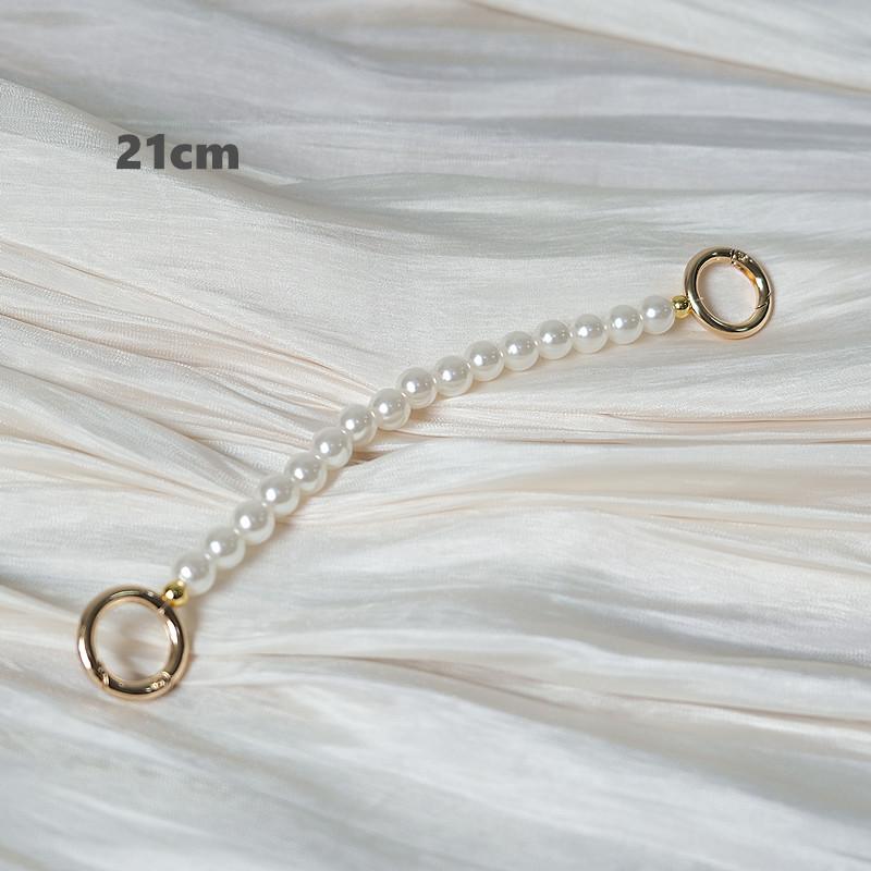 10mm Pearl Mobile Phone Chain Crossbody Necklace Gold Plated Shoulder Strap Long Universal Beaded Cell Phone Case Chain Strap