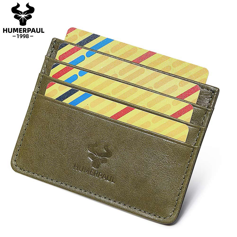 Humerpaul Кошелек из 100% коровьей кожи для карт зелёный — фото 8