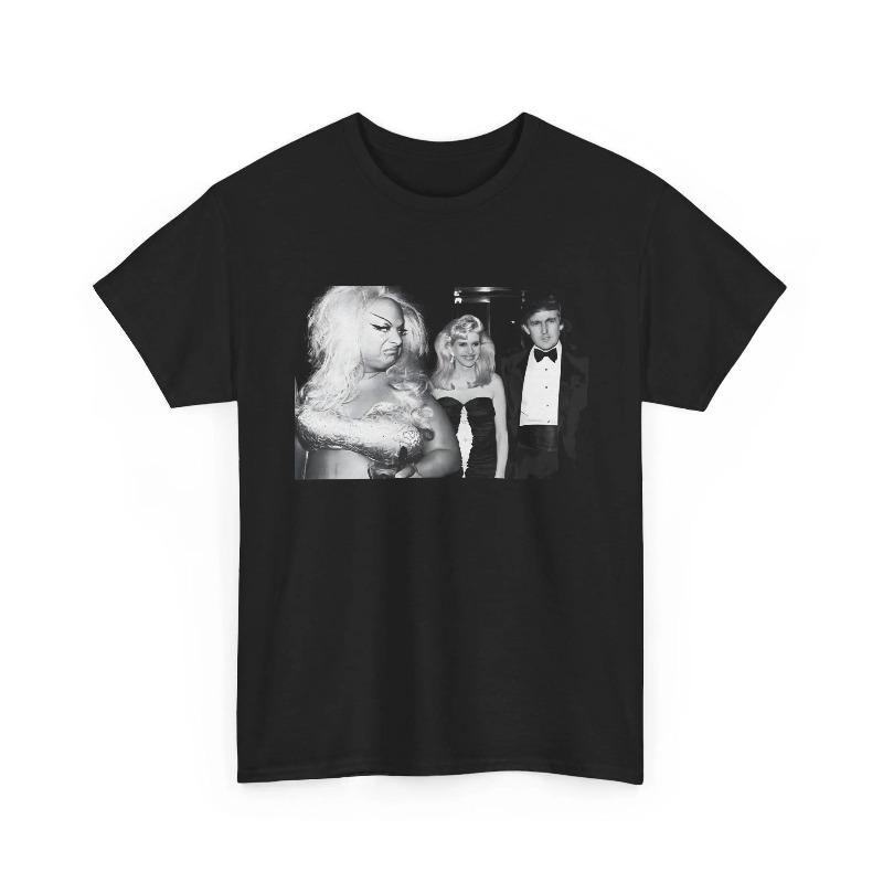 Divine And Trump Tshirt John Waters Cult Film Tee Summer Unisexs And Unisexs Loose And Breathable Tshirt Top S