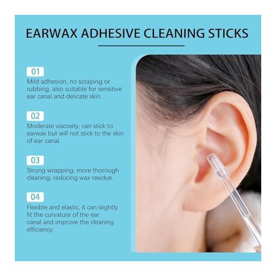 Adhesive Ear Cleaning Stick, 24 Cleaning Goods, Adhesive Ear Pick Stick - After Swimming, Travel, Daily Care, Bathroom, Home, Men's, Women's