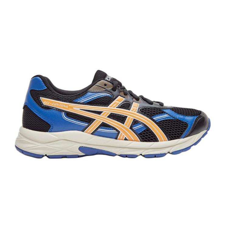 Asics Gel-Contana GS Synthetic Leather Fabric Comfortable Versatile Low-Top Running Shoes Unisex sneaker Black Blue 1014A371-002