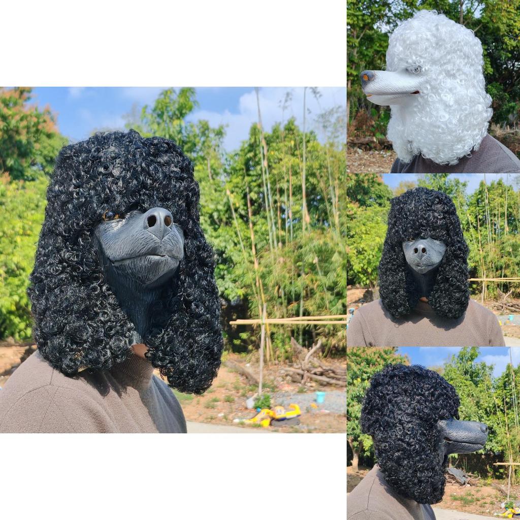 Maschera Cane Barbone in Lattice Testa di Animale Maschera di Halloween Per Cosplay ed Eventi a Tema