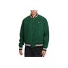 Nike Logo Print Striped Single-Breasted Baseball Jacket Men Outerwear Green DQ5011-341