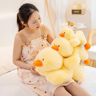 Cute Lying Down Yellow Duckling Doll Plush Toy Duck Doll Children Sleeping Soothing Pillow Doll