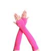 1 Pair Girl Fingerless Glove Simple Style Comfortable Knit Gloves Knitting Craft Girls Arm Covers Hand Cover for Outdoor Wearing