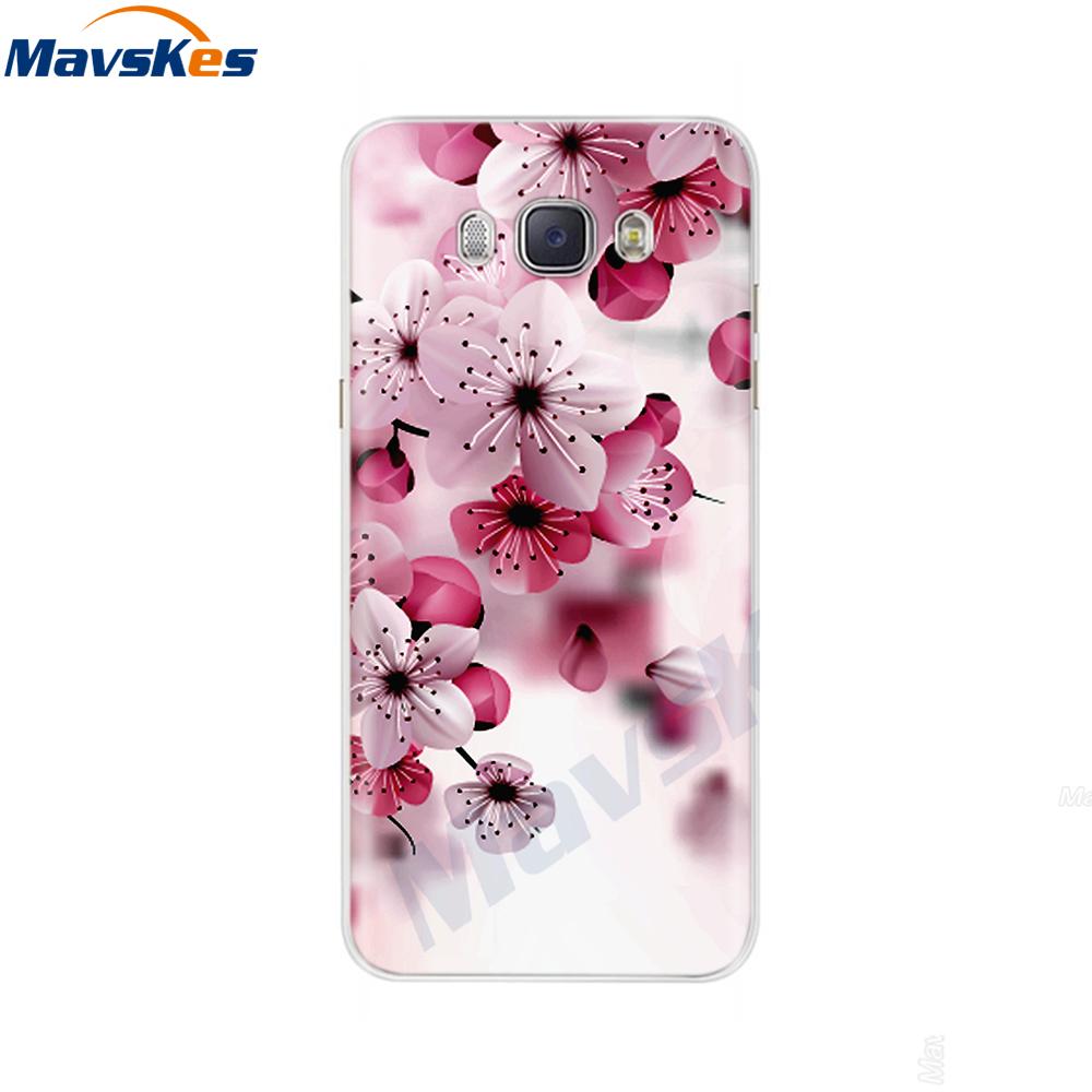 For Samsung J7 2016 Case Print Flower Soft Silicone Back Cover For Samsung J7 2016 TPU Phone Case For Samsung Galaxy J7 2016