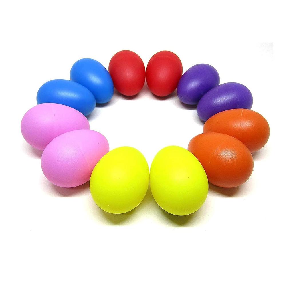 Unya Yoshino Egg Kids Educational Play Set of 12 6-Color Shakers, Egg-Shaped Maracas, Toys, Instruments,
