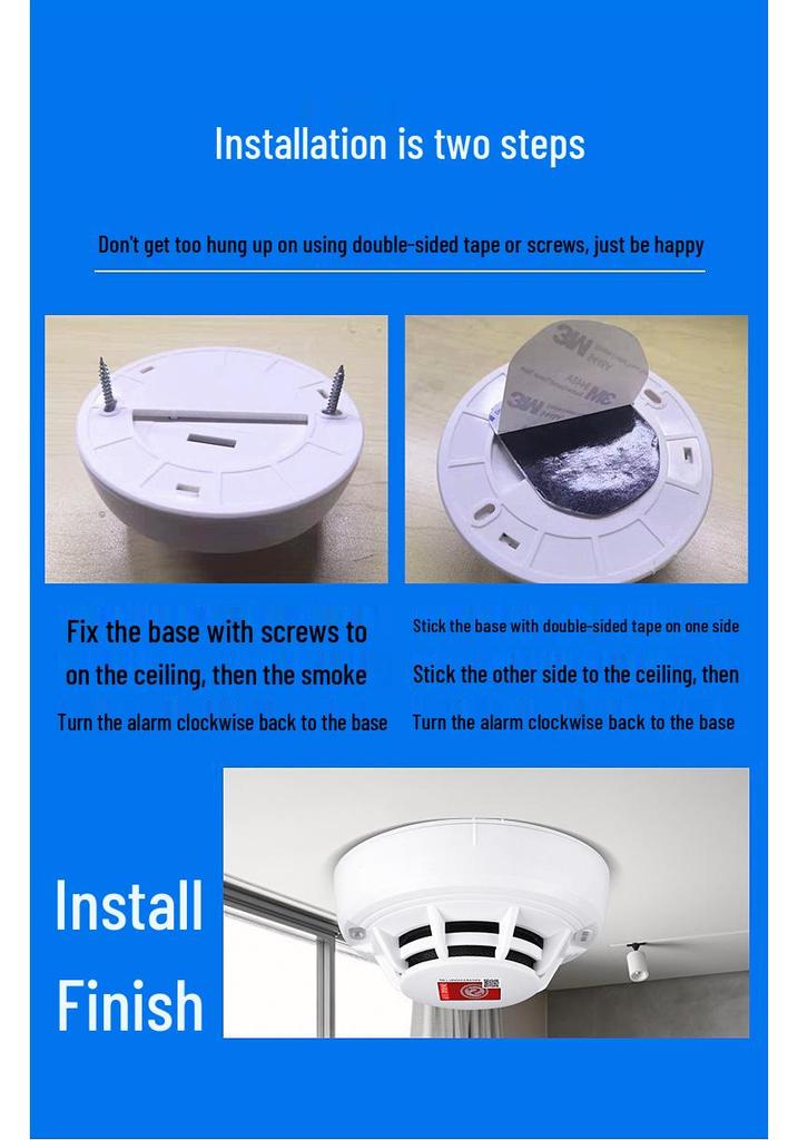 Smart Wireless Smoke Detector for Commercial and Household Use - 3C Fire Sensing System