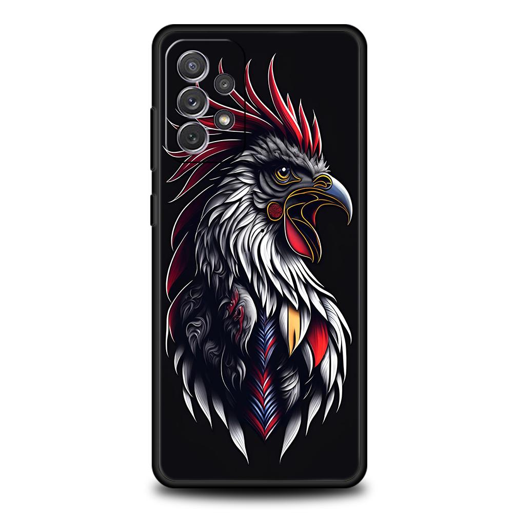 Cock Rooster Chicken Phone Case for Samsung Galaxy A73 A55 A53 A51 A35 A33 A32 A25 A23 A22 A15 A13 A17 A07 5G Soft TPU Shell Bag