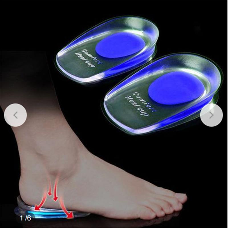 Silicone Talonnettes Insertions de 5 Couche Gel Augmentation Coussinet de Talon Botte Chaussure Souple Anti-d/érapante Masculines 1 Paire Hauteur R/églable Semelles orthop/édiques