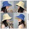 Ladies Holiday Reversible Wide Brim Bucket Sun Hat Foldable Summer Fisherman Cap