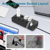 EU Stecker Steckdosenleiste mit 3 USB-Anschlüssen Verlängerungskabel Steckdose Netzfilter 8 AC Steckdosen 2000W Elektrischer Ladeadapter