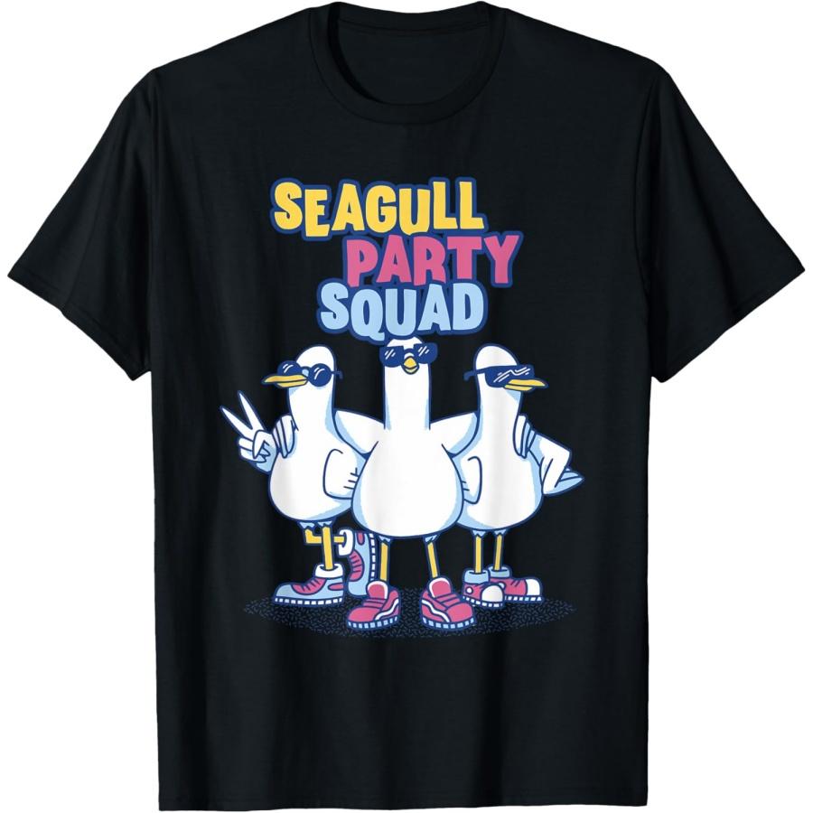 Seagull Party Squad Dancing Gull Squad Team Seagull Lover T-Shirt S