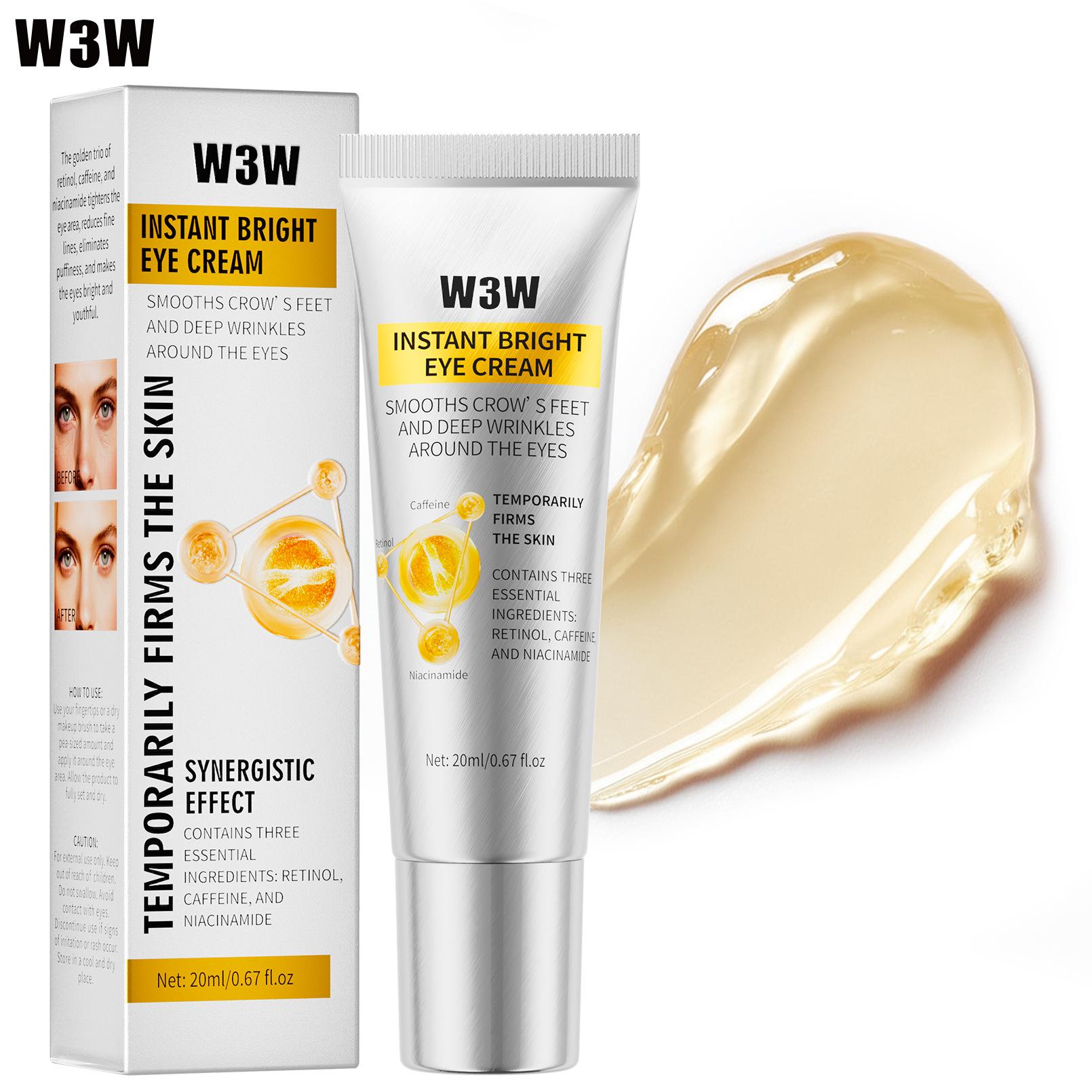 W3W Instant Eye Cream, Fade Dark Circles And Fine Lines Eye Cream, Niacin Amine Retinol Brightening Eye Cream 20ml eye cream, ohibite