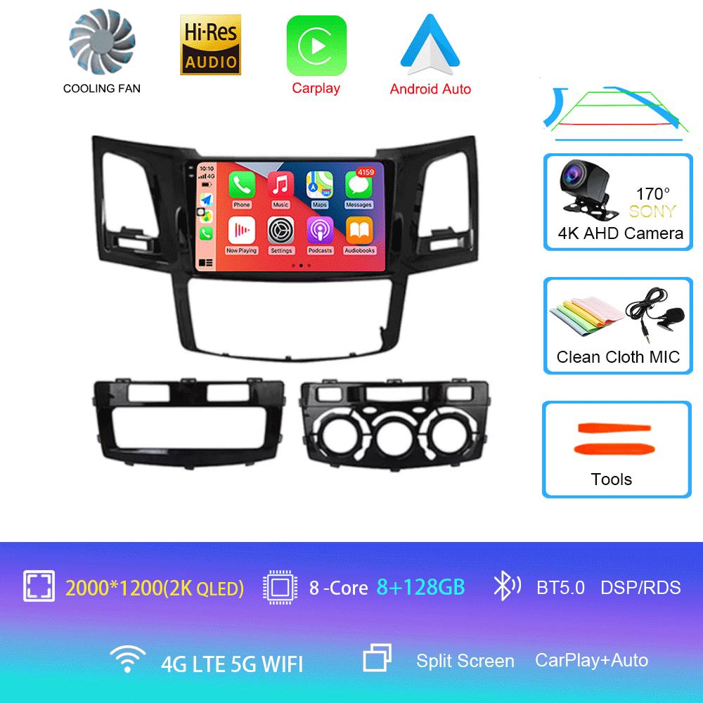 Car Radio Android 14 Carplay Multimedia Player For Toyota Fortuner Hilux Revo Vigo 2005-2007 Autoradio Stereo 2din Head Unit