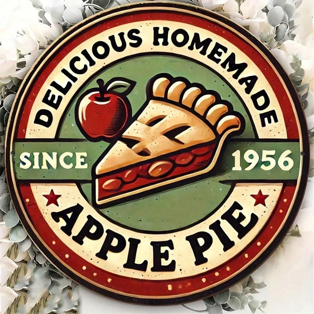 Vintage Metal Wall Art Apple Fruit Poster Kitchen Decor