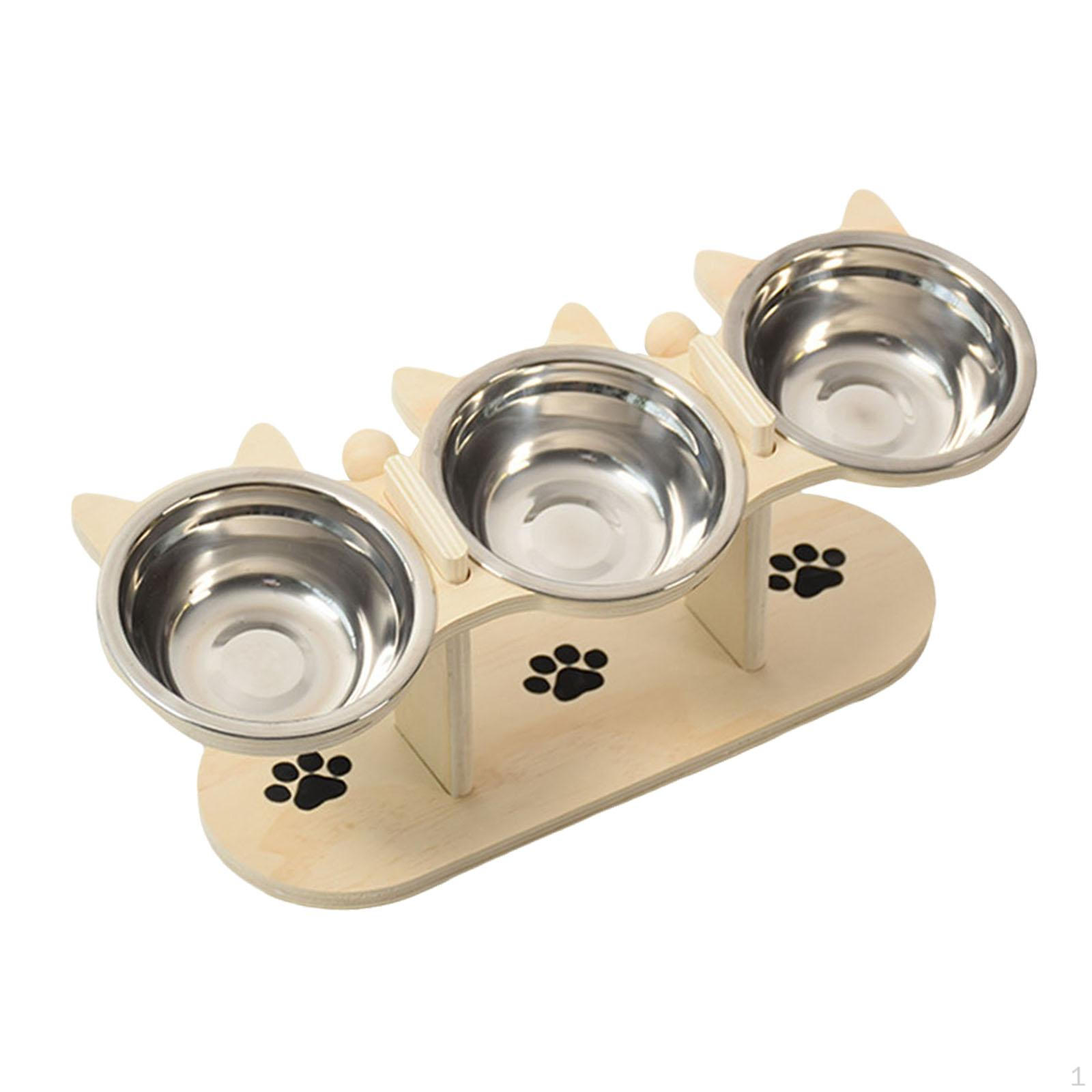 

Elevated Bowls for Cats And Dogs, Feeding Station Small Dogs Wood