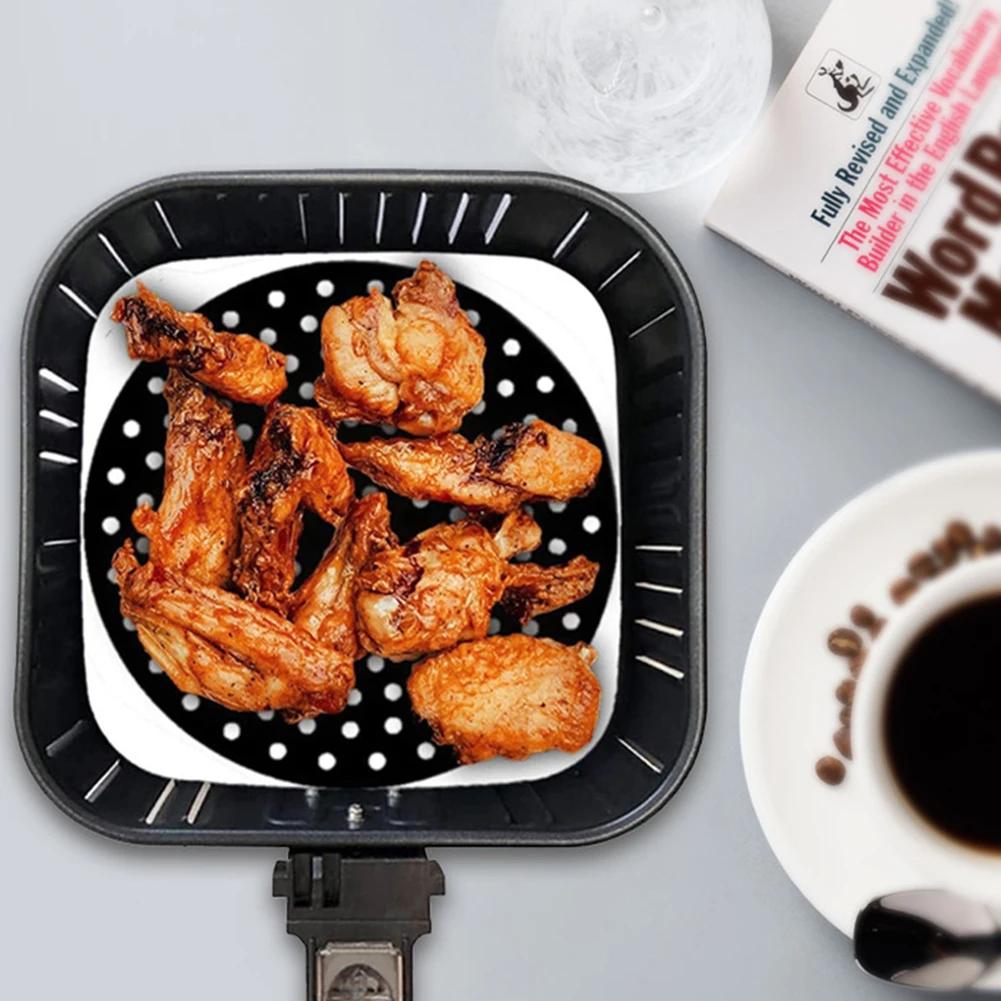 Air Fryer without oil Liners  Reusable Silicone Non-Stick Air Fryer Mat Steamer Pad Parchment Paper Easy to Clean Round/Square