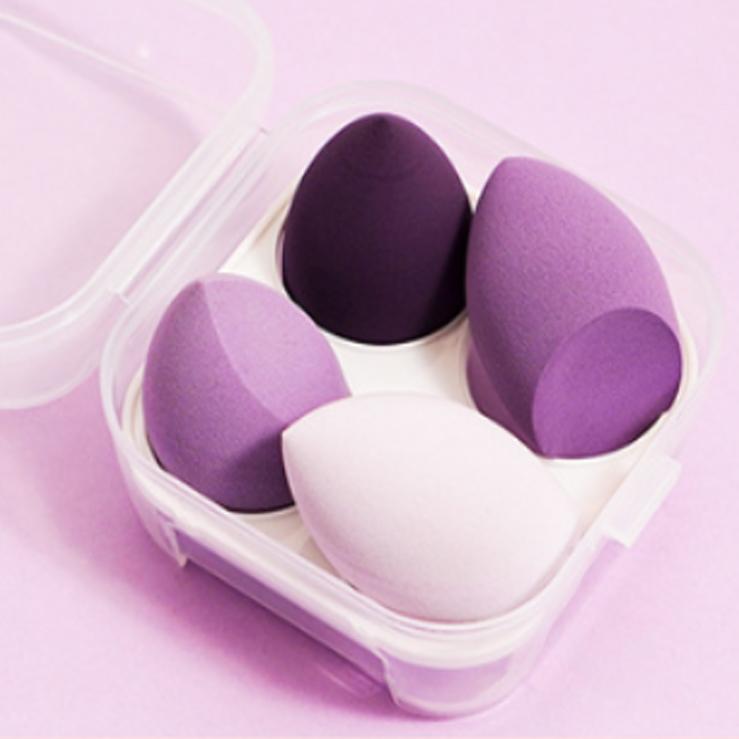 

4 шт. Косметический блендер для макияжа, спонж для макияжа с коробкой для хранения, набор инструментов для макияжа лица