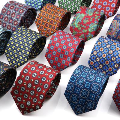 Super morbide, stile bohémien, cravatte in seta, moda maschile, cravatta da 7,5 cm, matrimonio, riunione d'affari, cravatta