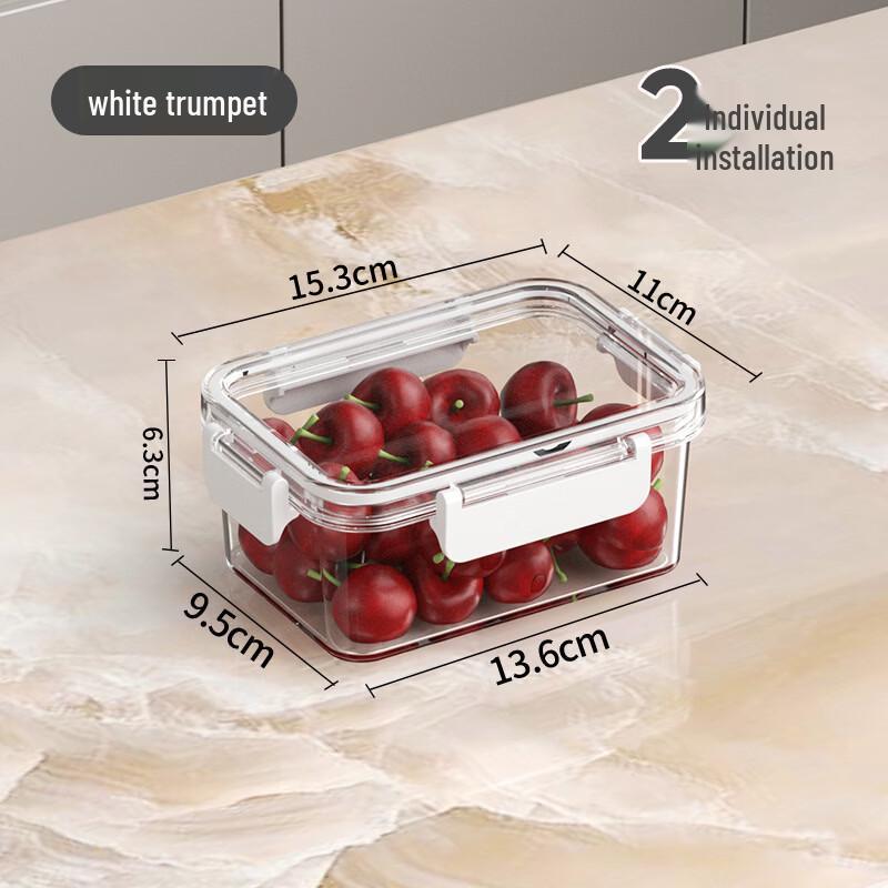 Small Gridless Food Storage Containers with Lids (2-Pack)