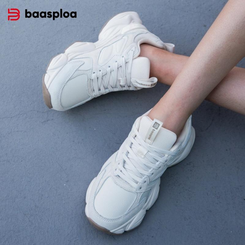 BAASPLOA Dámské ležérní tenisky Módní pohodlná obuv pro chůzi pro ženy Jednobarevná sportovní obuv Protiskluzová Zvýšení výšky