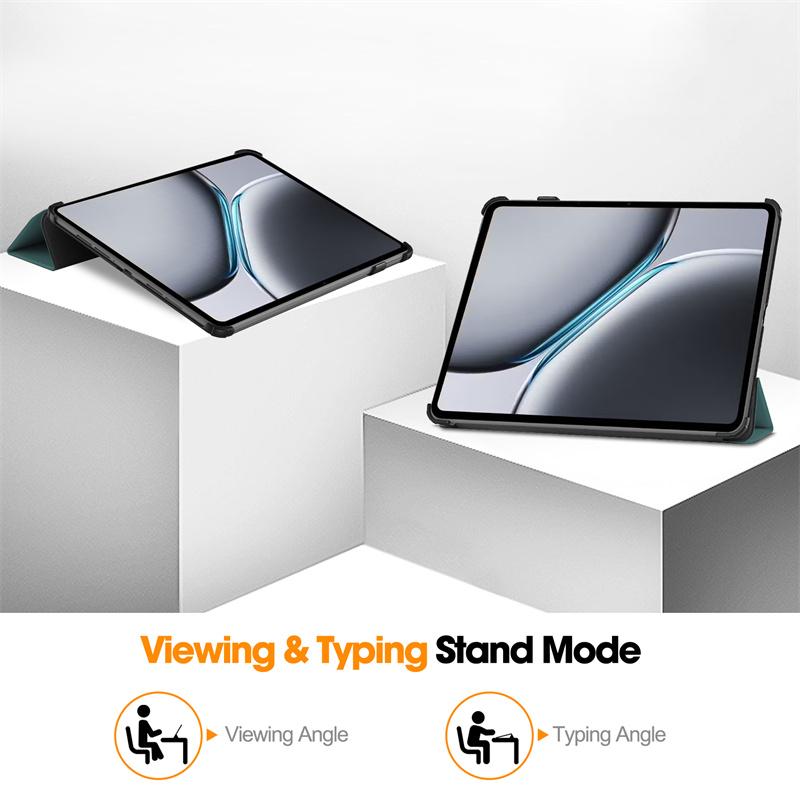 12.1" Trifold Magnetic Leather Hard Protective Cover for Oneplus Pad 2 Oneplus Pad Pro Foldbale Case Auto Sleep/Wake