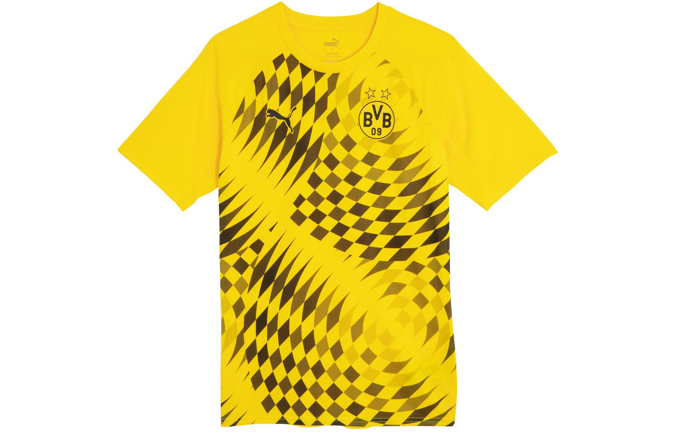 PUMA Borussia Dortmund T Shirt Men s Electronic Yellow Black 774200-01 L