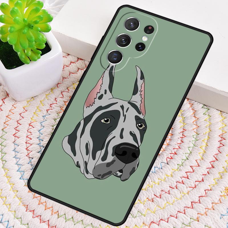 Great Dane Dog Puppy Silicone Phone Case For Samsung Galaxy Note 10 Pro S26 S25 S24 S23 S22 S21 Plus S25Ultra Capa Cover
