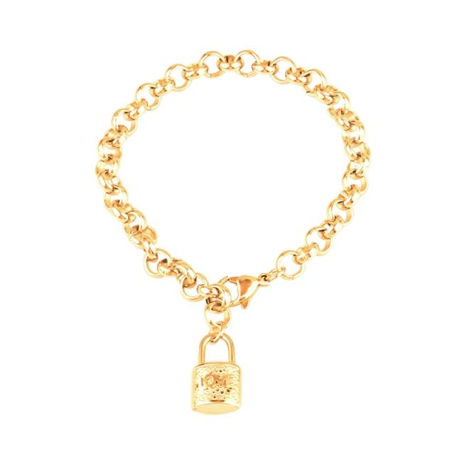 Βραχιόλι από ατσάλι για γυναίκες Ανοξείδωτα βραχιόλια Καρδιά κρεμαστά βραχιόλια μόδας αλυσίδα βραχιόλια Γυναικεία χοντρό βραχιόλι Δώρο κοσμήματα