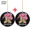 2D Flat "FREEDOM" Patriotic Military Boots Acrylic Decoration Sign, American Flag Design, Suitable for wall decoration, porch, room, villa, accents Ho