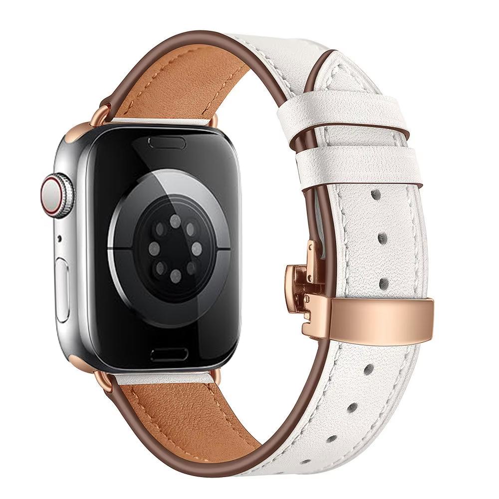 Genuine Leather Strap For Apple Watch Bands 46mm 45mm Ultra2 49mm 44mm 40 41 42mm Bracelet Correa iWatch Series 10 8 7 9 SE 6 5