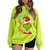 Women's Christmas Printed Flannel Sweatshirt Top