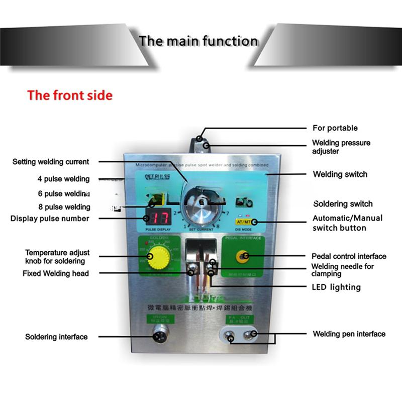 1.9KW SUNKKO Spot Welder S709AD Battery Pack Spot Welder Lithium-ion Battery Pulse Welder Welding Soldering Machine EU220V
