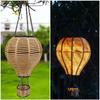 LED Solar Lantern Warm White Light Hot Air Balloon Solar Lantern Hanging 2V 80mA Waterproof for Lanterns Garden Patio Yard Party
