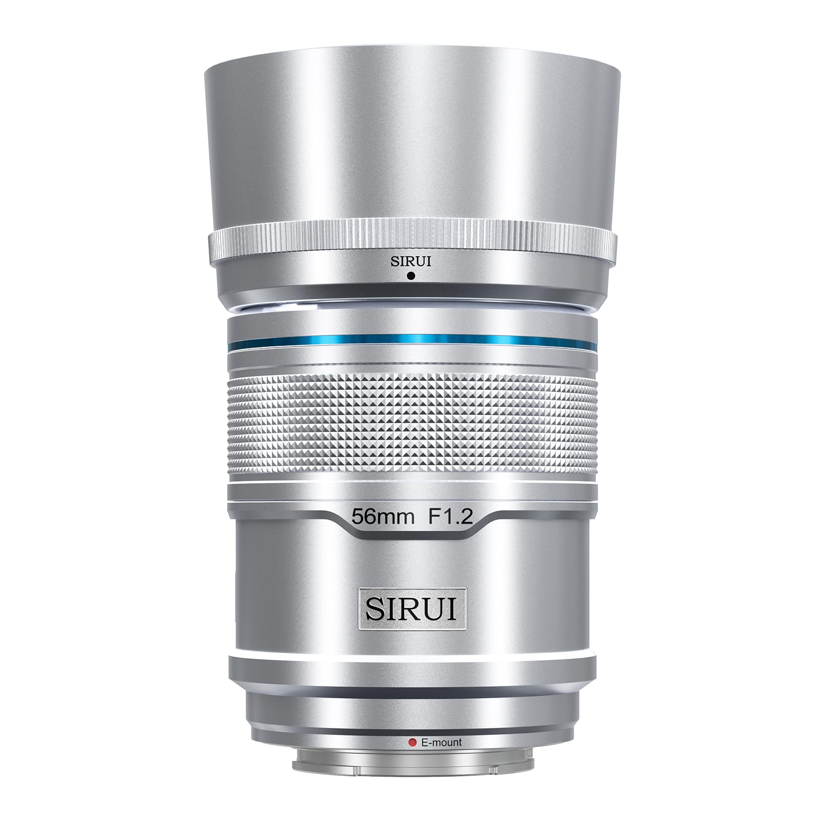 

SIRUI Sniper 56mm Autofocus Wide Angle Camera Lens A5 A6 A7 FX A9 Series Lens, F1.2 APS-C ZV-E (E Mount, Silver) срібний