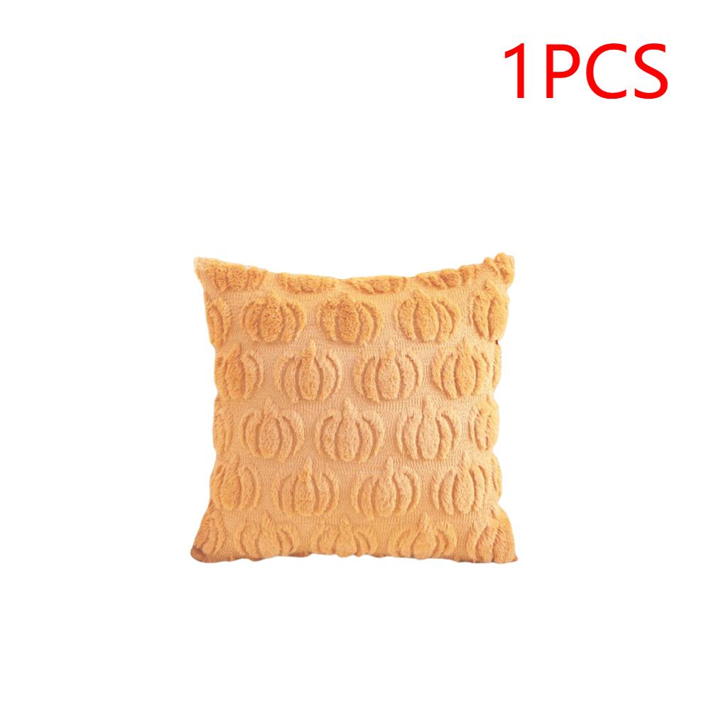 1-4PCS Halloween Ghost Pumpkin Pillowcase Washable Soft Pillow Case  Faux Fur Pillowcase for Festive Home Accent Bedroom Home De