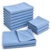 TARO WORKS Car Wash Towel Microfiber Cloth 3050cm Light Blue 12 Piece Set Absorbent Wiping Coating Finish Interior Cleaning Commercial