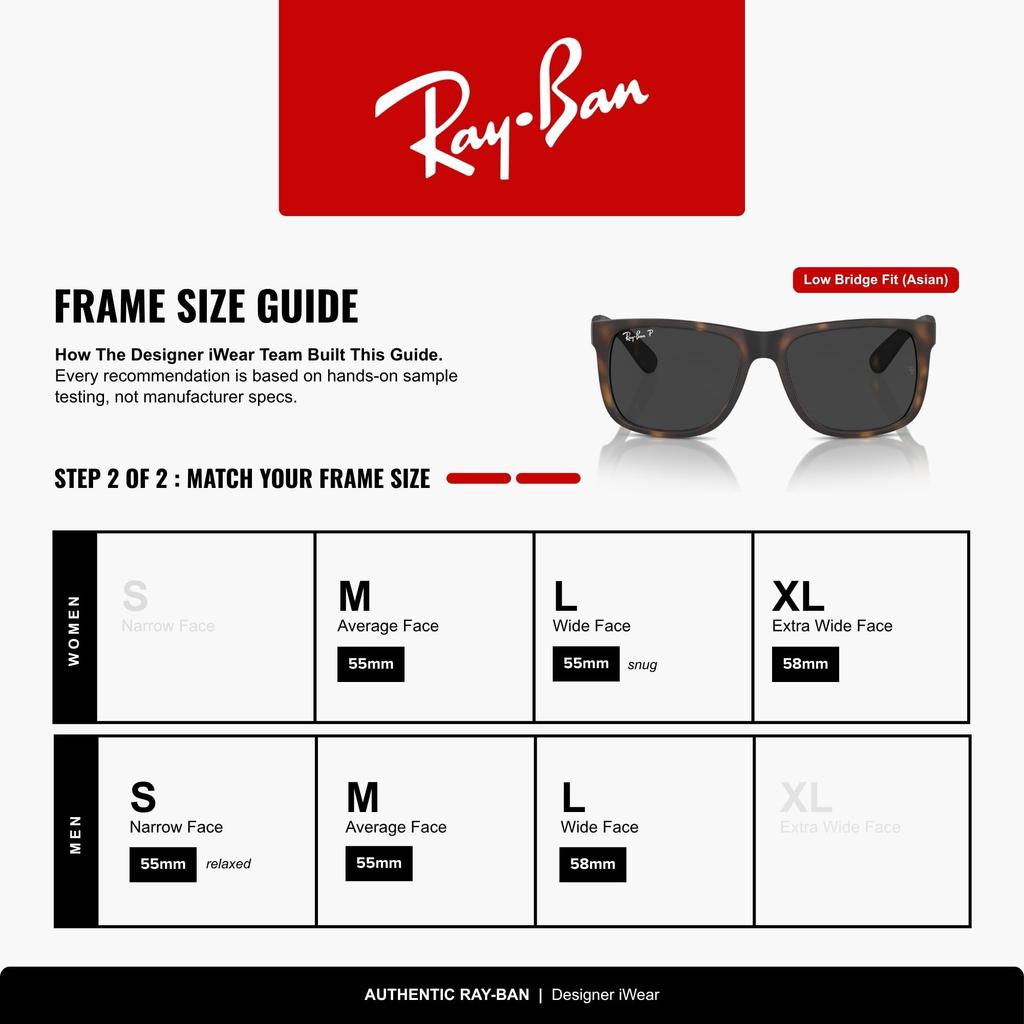 Sunglasses RB4165F JUSTIN 55 Asian Fit [Ray-Ban] 865/87
