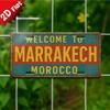 D Flat Pc Vintage MetalSign Decorative Sign (  )Vintage SignMarrakech Morocco Welcome Sign Pub  Brewery Decor