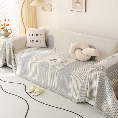 Thicken Chenille Blanket Classic Black Lines Sofa Blanket Summer Couch Non Slip Blanket Office Nap Shawl Cushion Sofa Covers