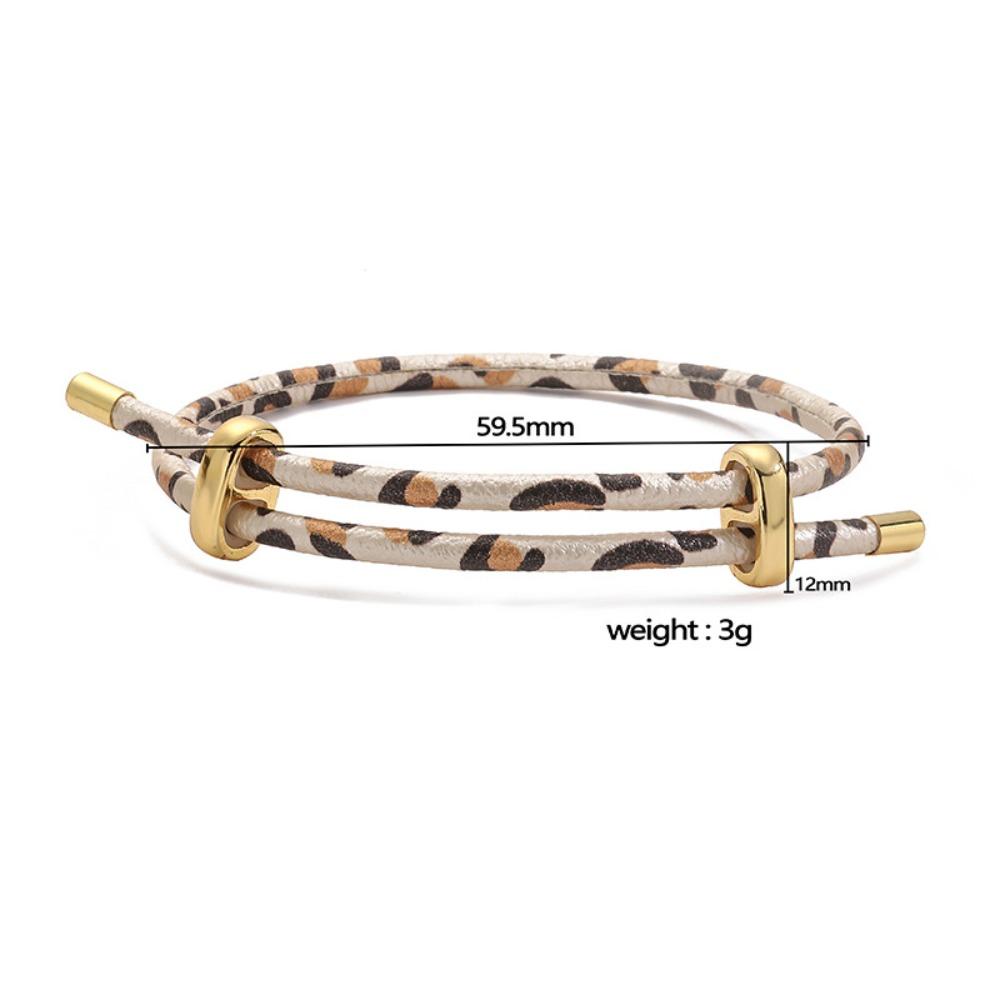 Mode Hip-hop Plusieurs Couleurs Motif Serpent Imprimés Léopard Bracelets Tissés pour Femmes Personnalisé DIY Bracelet Perles Bijoux