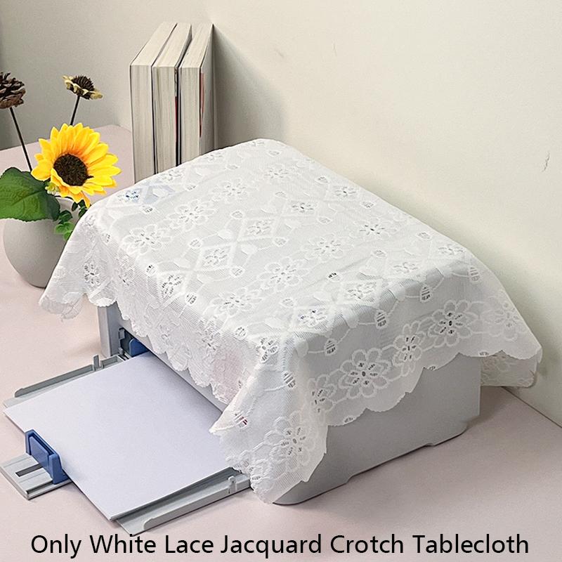 

1шт жаккардовый принтер пылезащитный чехол белая кружевная элегантная квадратная скатерть пылезащитная доступно несколько вариантов 60x60cm