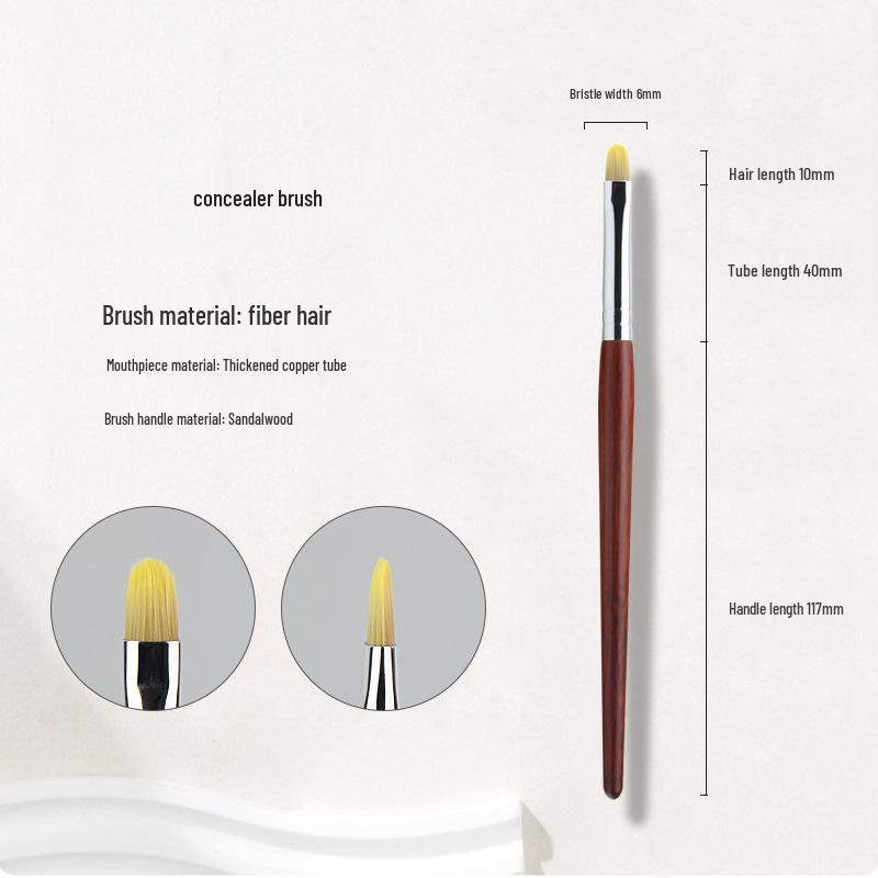 Sandalwood Handle Eyeshadow & Detail Brush Set with Animal Hair by Mou Tang