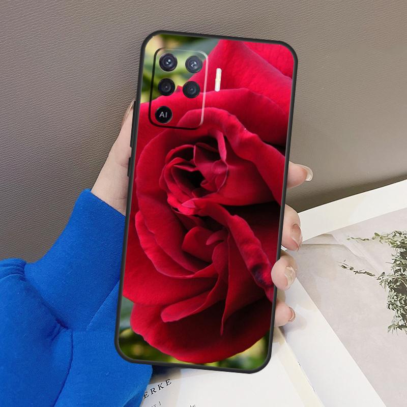 

Bright Red Rose Flowers Case For Oppo A94 A74 A54 A80 A60 A40 A18 A38 A58 A78 A98 A96 A76 A16 A15 A17 A57 A77 A5 Pro OPPO A57 5G