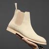 Bottes Chelsea Homme Style Britannique Bottines Cuir Véritable Daim Haute Qualité Chaussures pour Homme Nouvelles Bottes d'Affaires Zapatos Hombre