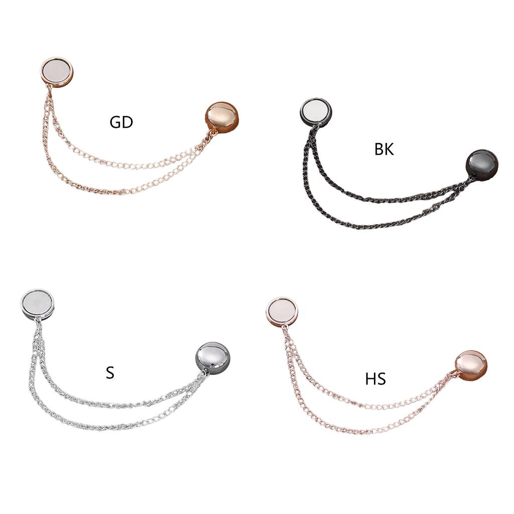 Magnetic Buckle Fashion Jewelry for Women Sweater Shawl Clips Long Chain Scarf Collar Pin for Women Girl Clothing Dress