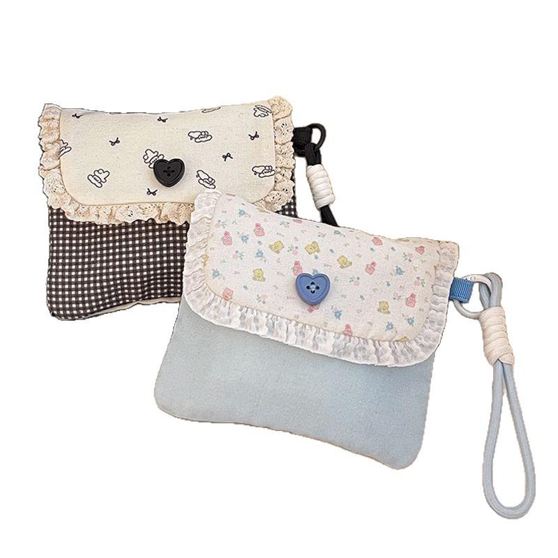 Portable Sanitary Napkin Storage Bag for Women Cute Cartoon Large Capacity Period Pouch