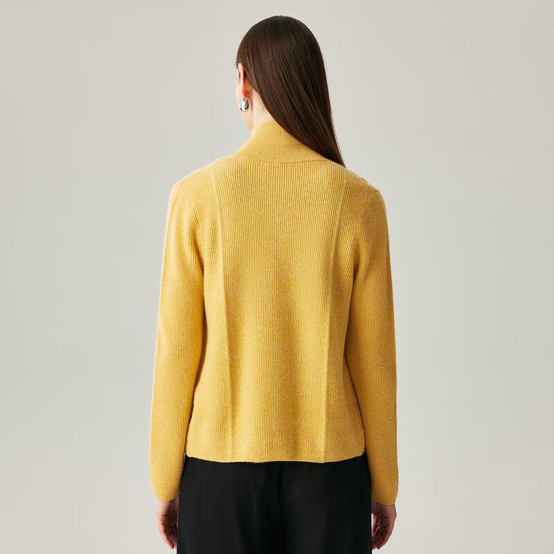 Zhaojun Women's 100% Cashmere High-Neck Cardigan