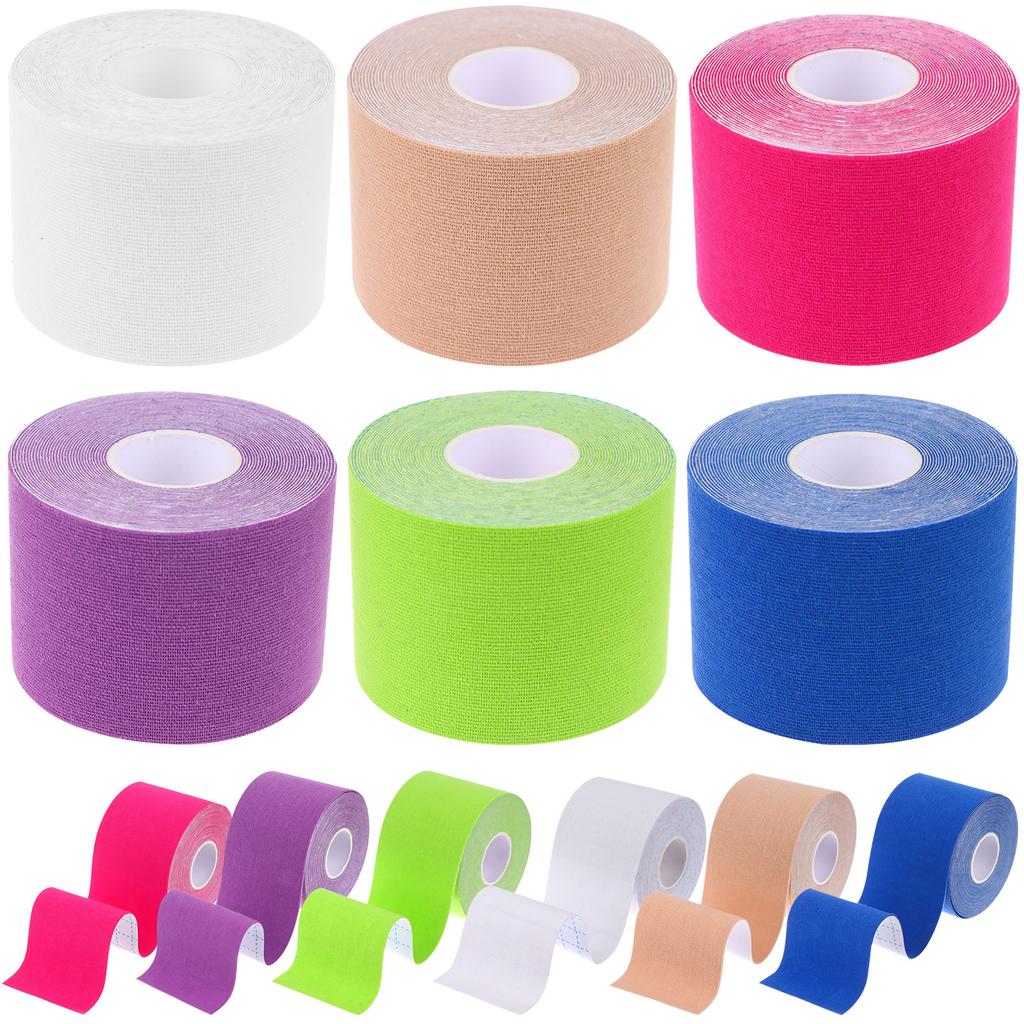 6 Rollen Kinesio-Taping Wasserdichtes Sporttape Atmungsaktives Elastisches Sport-Physio-Tape Für Muskel Ellenbogen Knie Schulter Knöchel Pai